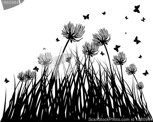 Image of meadow silhouettes