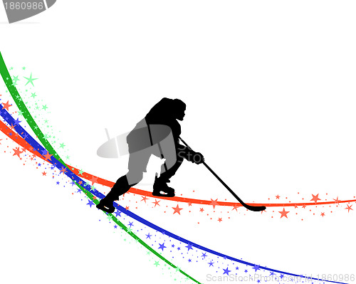 Image of Hockey player silhouette