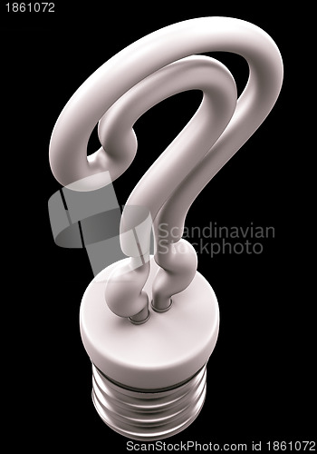 Image of Question: Query mark light bulb isolated 