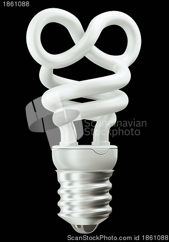 Image of Endlessness or infinity symbol light bulb isolated