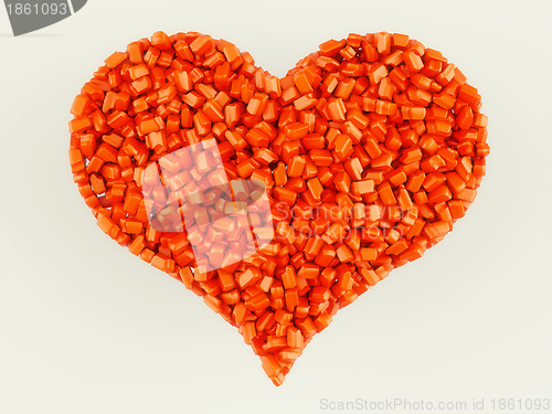 Image of  Red Candies heart shape 
