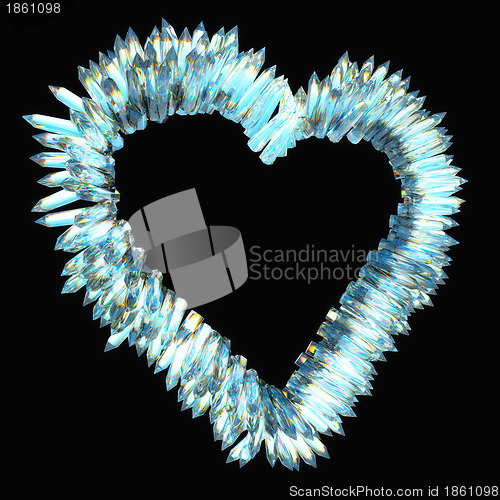 Image of  jealousy and sharp love: crystal heart shape