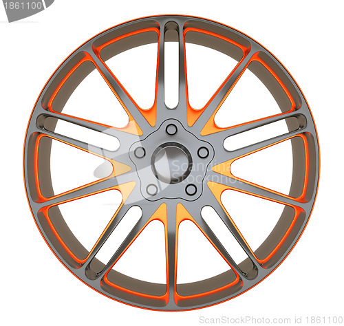 Image of Alloy wheel or disc of sportcar isolated