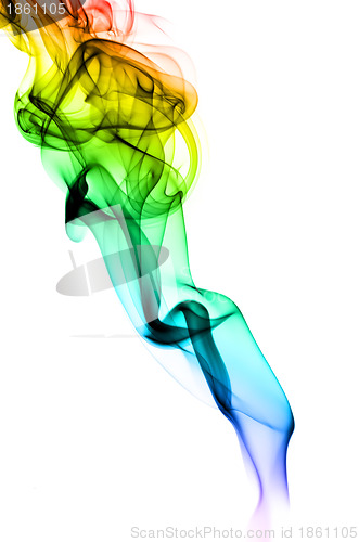 Image of Abstract gradient fume pattern on white