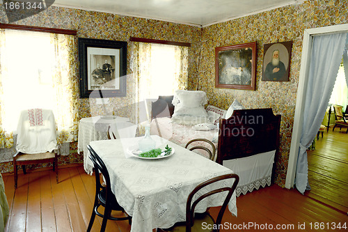 Image of Russian old house interior