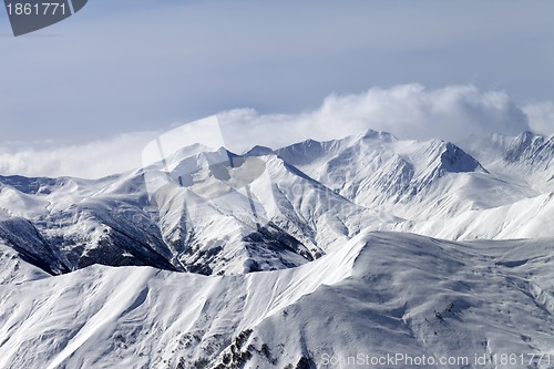 Image of Winter mountains in haze