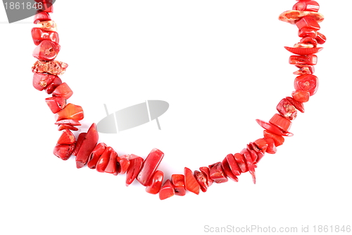 Image of red coral beads