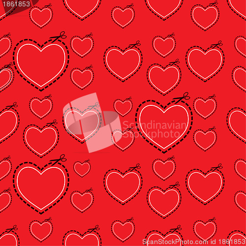 Image of Red love heart template