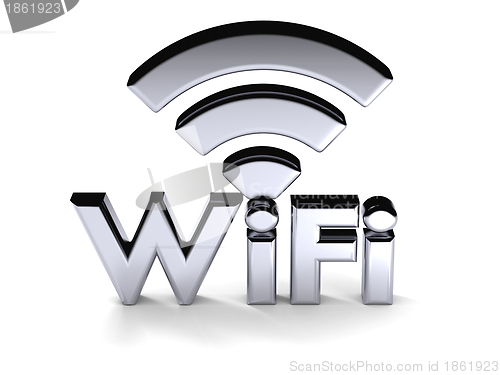 Image of Silver WiFi symbol