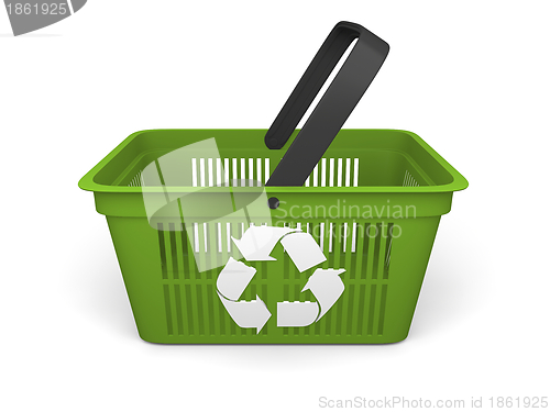 Image of Green shopping basket