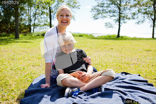 Image of Mother and son