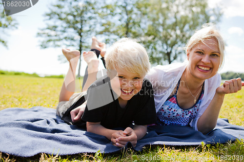 Image of Mother and son
