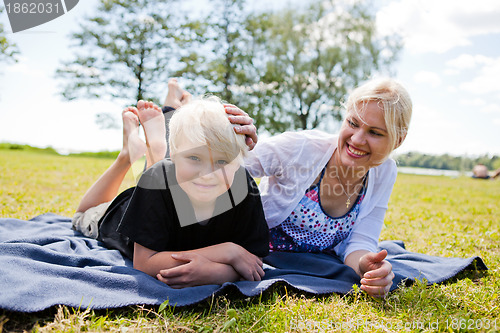 Image of Mother and son