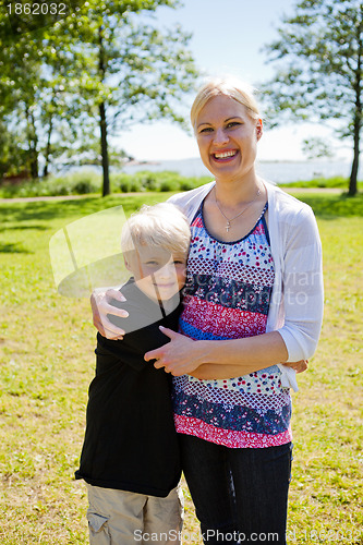 Image of Mother and son