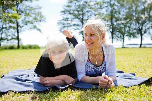 Image of Mother and son