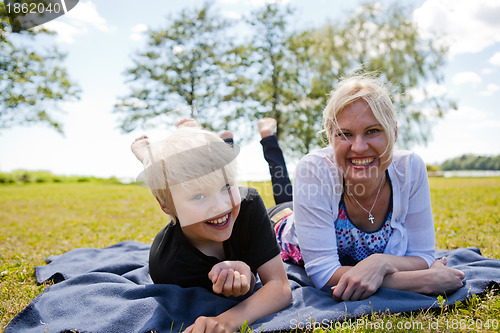 Image of Mother and son