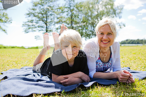 Image of Mother and son
