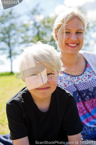 Image of Mother and son