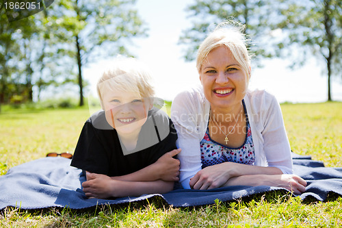 Image of Mother and son