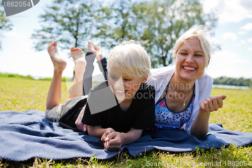 Image of Mother and son