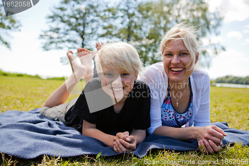Image of Mother and son