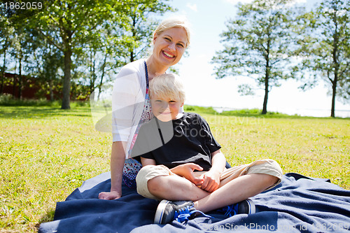 Image of Mother and son