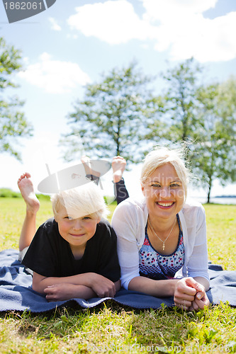 Image of Mother and son