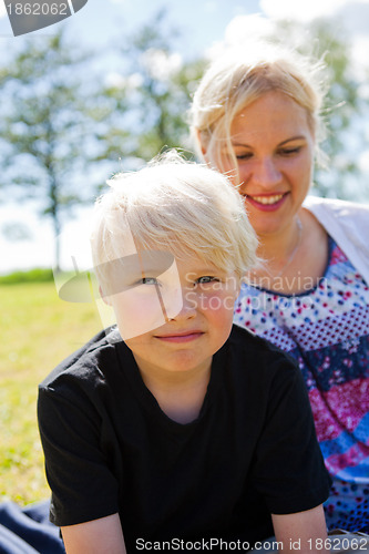 Image of Mother and son