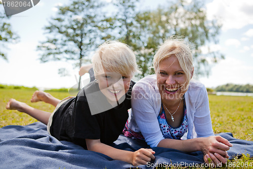 Image of Mother and son