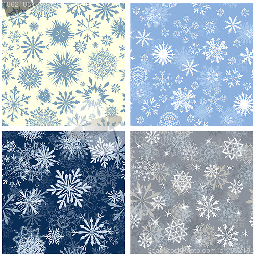 Image of seamless snowflakes background