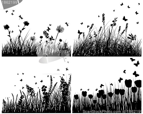 Image of meadow silhouettes