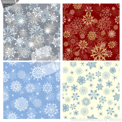 Image of seamless snowflakes background