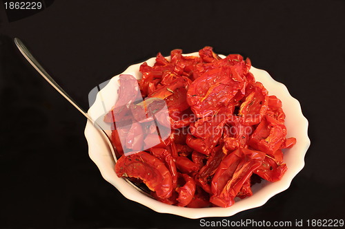 Image of Sun-dried tomatoes on a plate