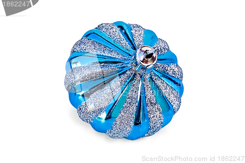 Image of Christmas decorations in the form of blue whirlabout
