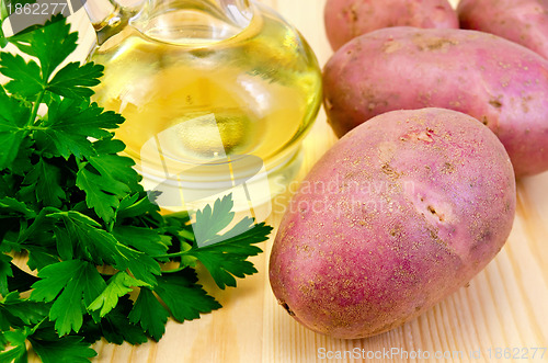 Image of Potatoes red with parsley and oil