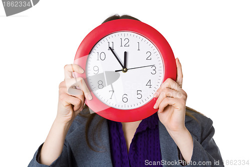 Image of Woman with clock