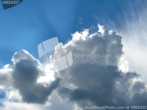 Image of Evening landscape with clouds