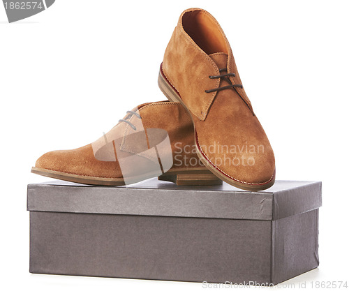 Image of elegant new brown shoes
