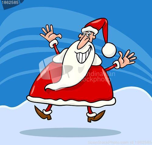 Image of happy santa claus cartoon