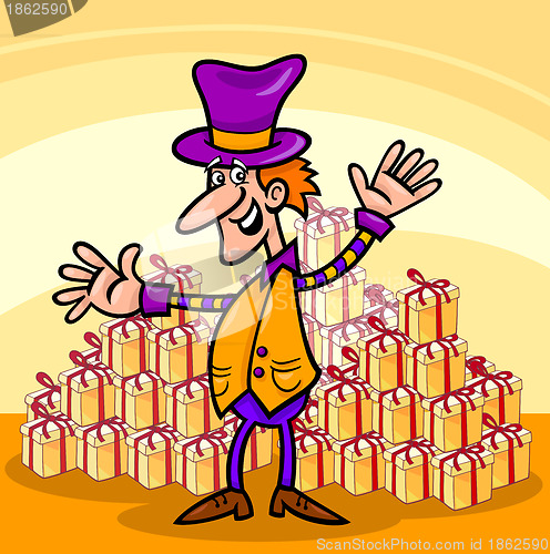 Image of christmas elf or gnome cartoon