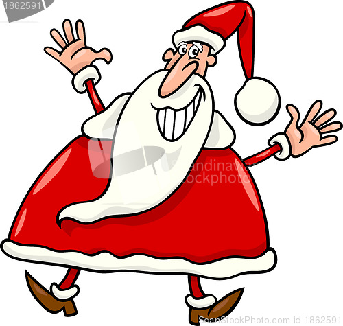 Image of happy santa claus cartoon