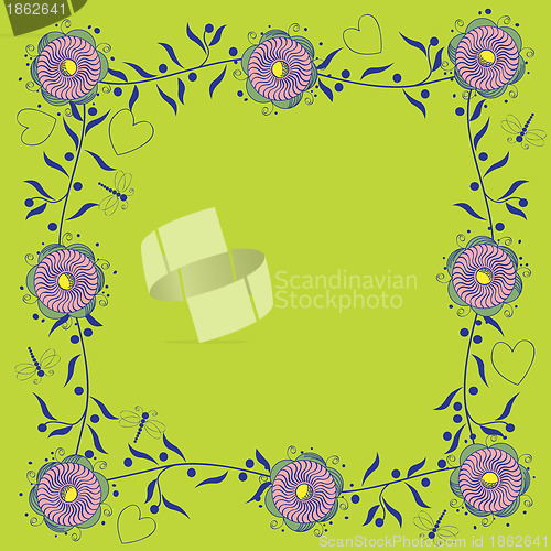 Image of Stylized floral border
