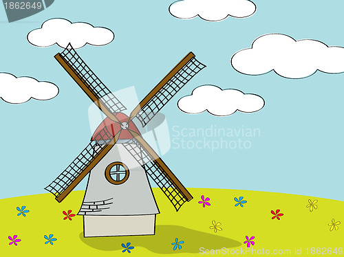 Image of Chidlike dutch landscape