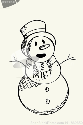 Image of Snow man sketch