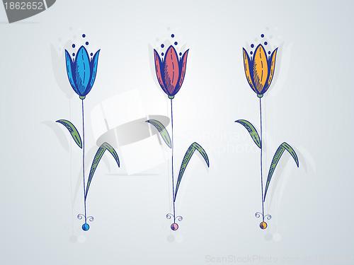 Image of Decorative floral card