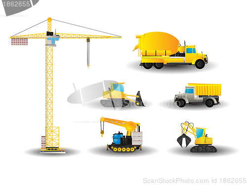 Image of Construction vehicles set