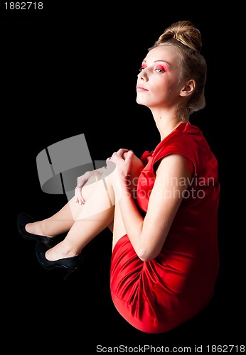 Image of Preety girl on floor