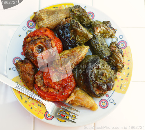 Image of Stuffed veg high angle
