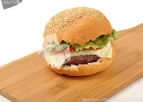 Image of Cheeseburger angled