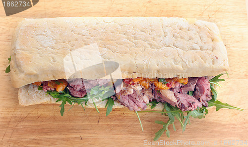 Image of Ciabatta beef sandwich